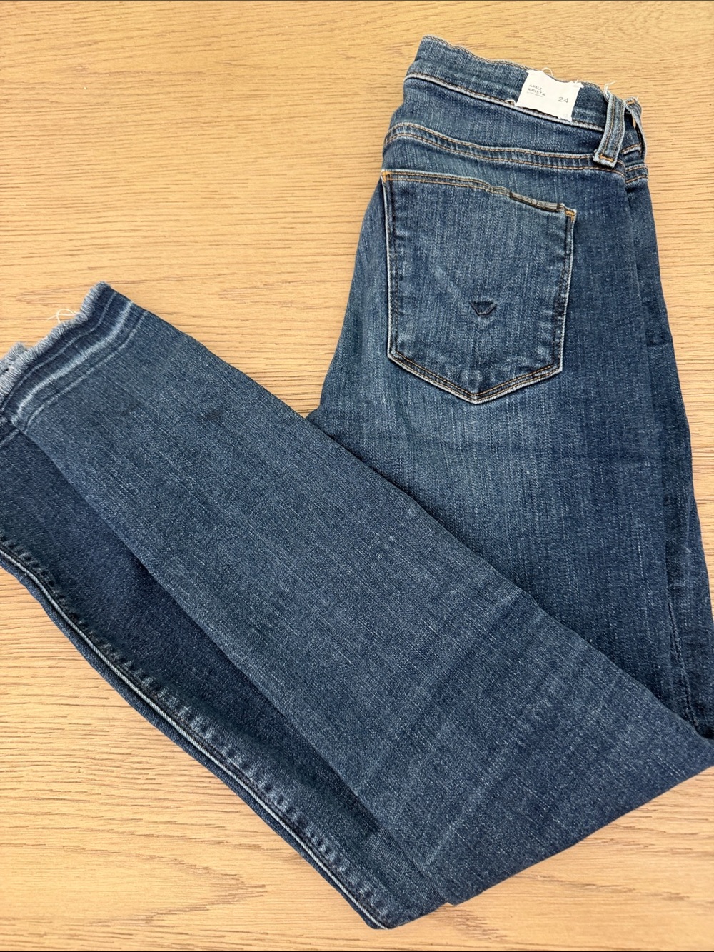 Hudson Jeans Raw-Hem Cropped Skinny in Indigo Blue